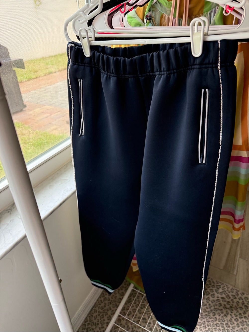 Opening Ceremony women Navy Sweatpants with Contrast Trim